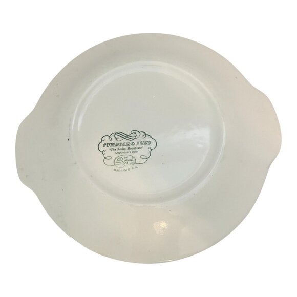 Vtg Currier and Ives By Royal Serving Platter The Rocky Mountains Pattern 10.5" - Picture 3 of 6